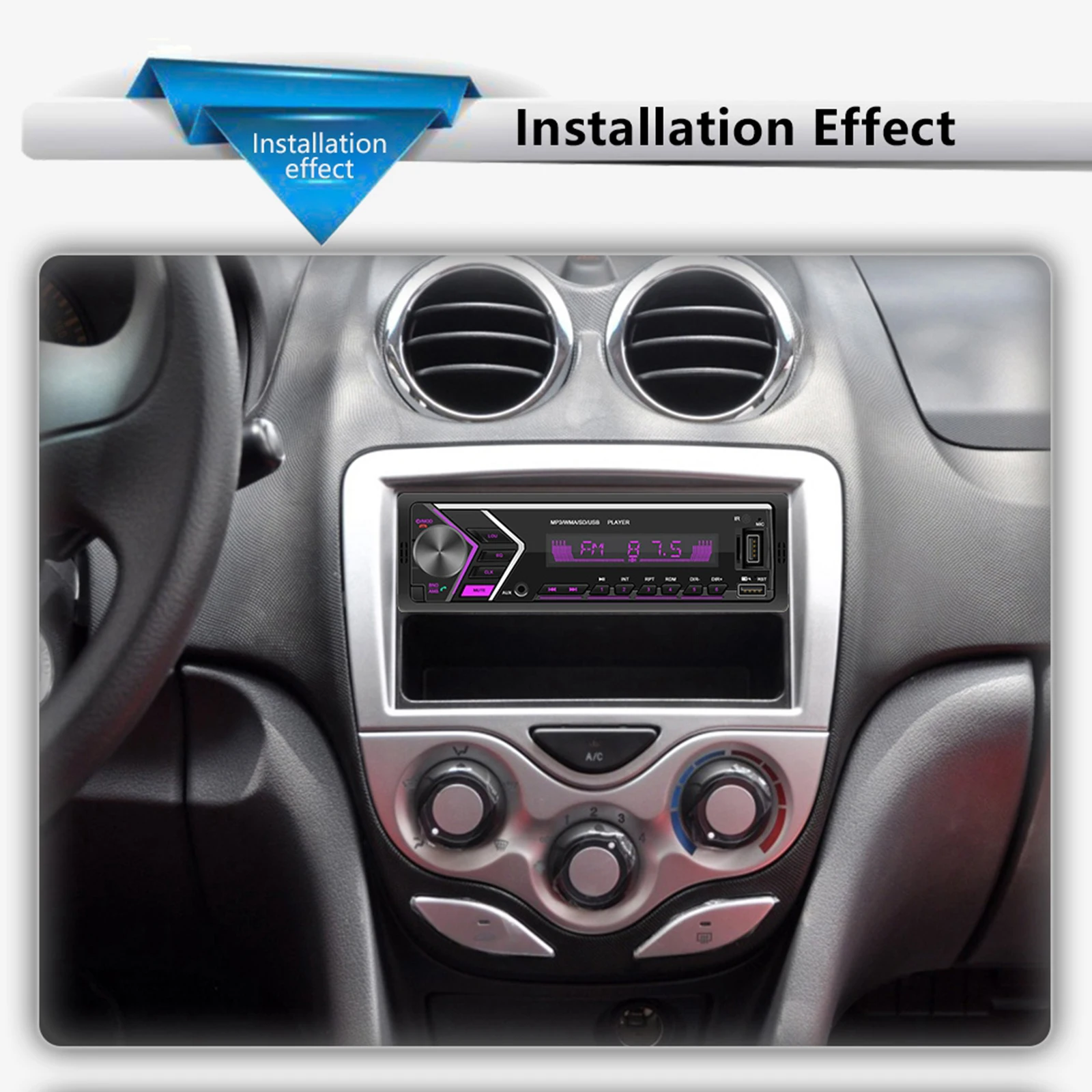 Car Radio Bluetooth Audio LCD Monitor Auxiliary Input FM Radio Receiver