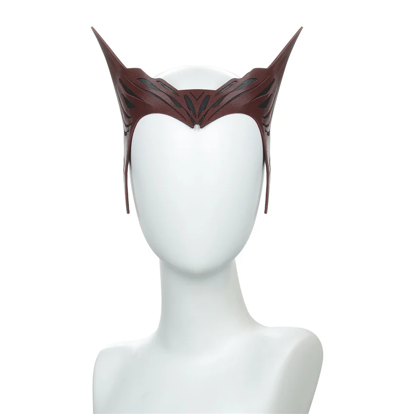 naruto cosplay Takerlama Halloween Scarlet Witch Costume Mask Leather Headband Superhero Woman Crown For Adult Cosplay Hair Props winifred sanderson costume