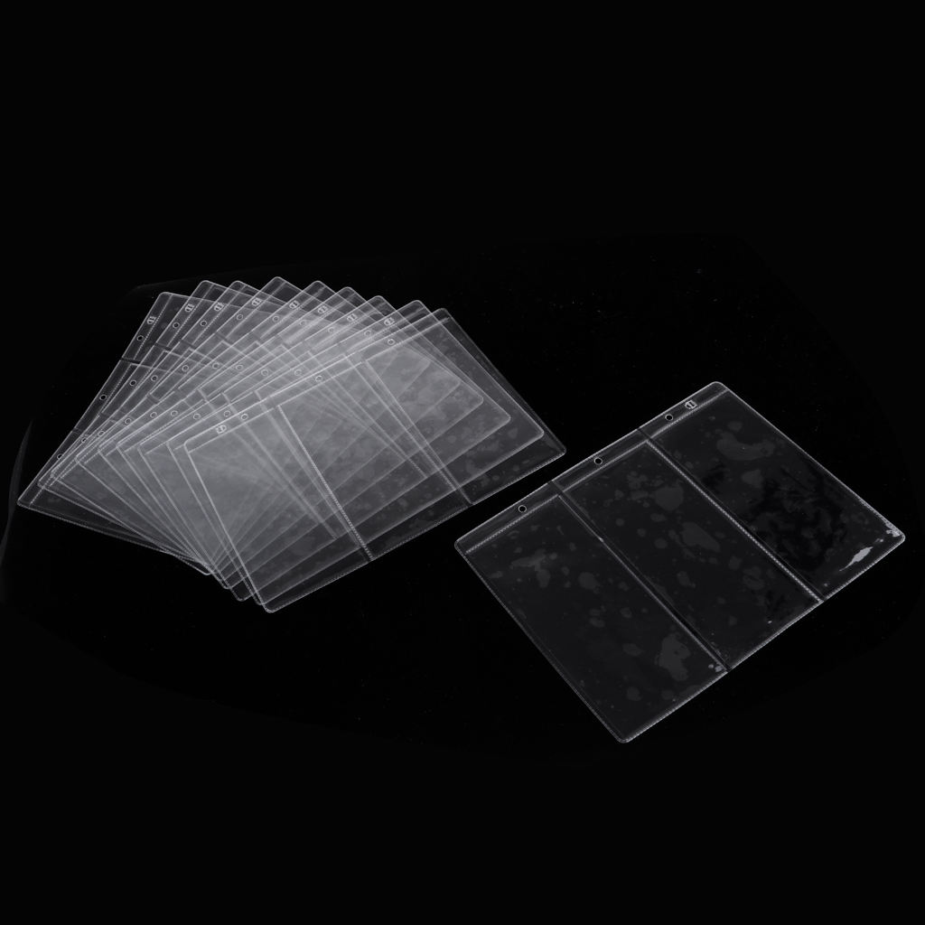 10 Pcs Trading Cards Foil Pockets Trading Cards Accessories Empty Scrapbook