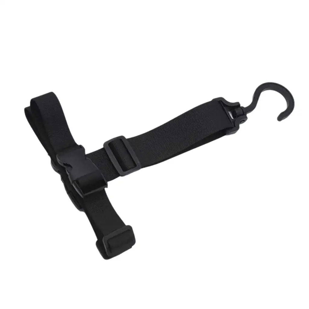 Fishing Wader Boot Hanger, with Hook Black Adjustable Strap Nylon Water Rack, for Storage Drying Fishing Boots Children Boots