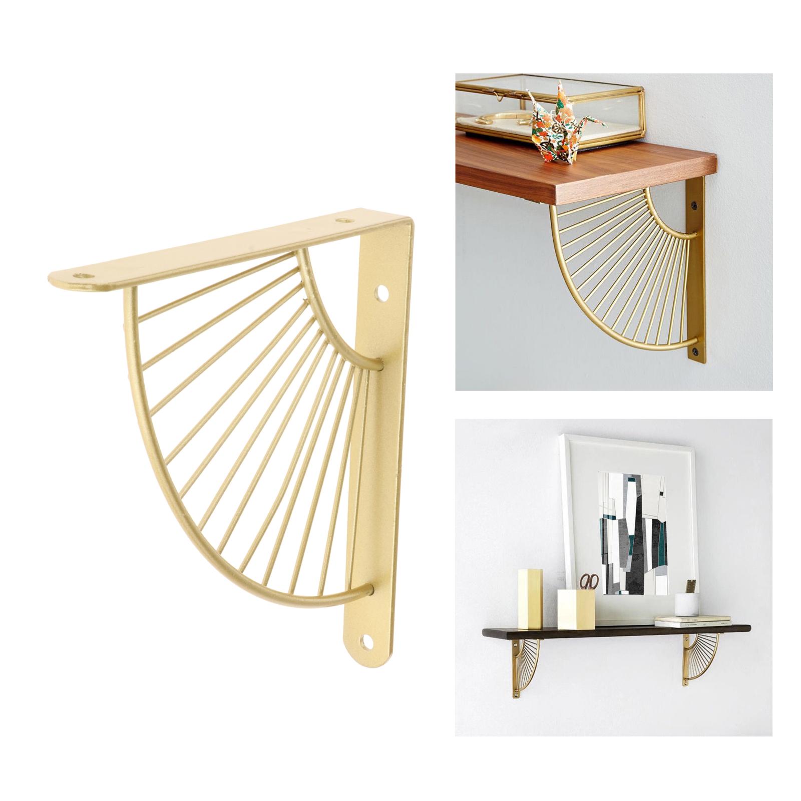 Nordic Wall Mount Shelf Bracket Fan-Shaped Support Corner Brace for Bathroom Kitchen Bookcase Hardware