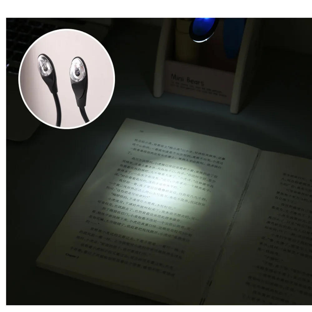 Fine Convenient Portable Travel Book Reading Light Lamp Mini LED Clip Booklight 