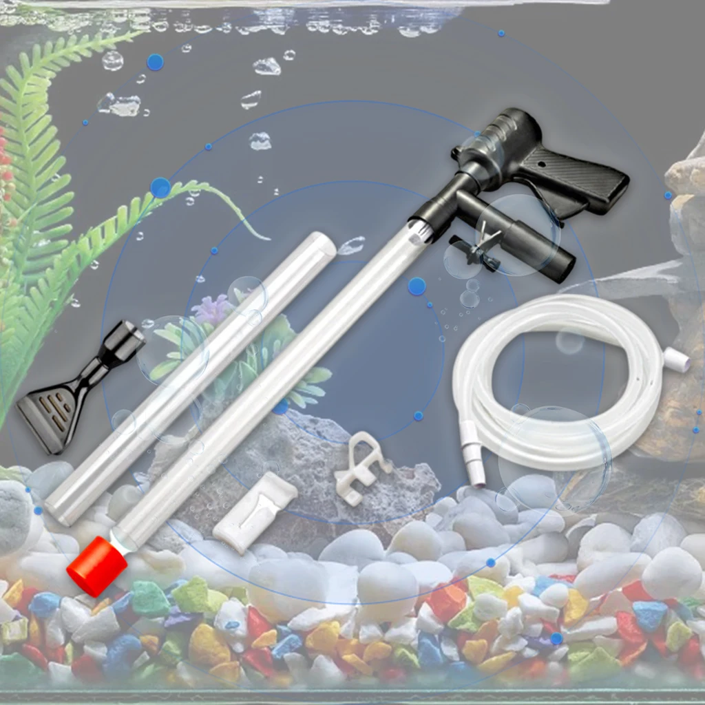 Fish Tank Siphon Aquarium Water Change Pump Cleaning Tools Water Changer Gravel Cleaner Water Filter Pump