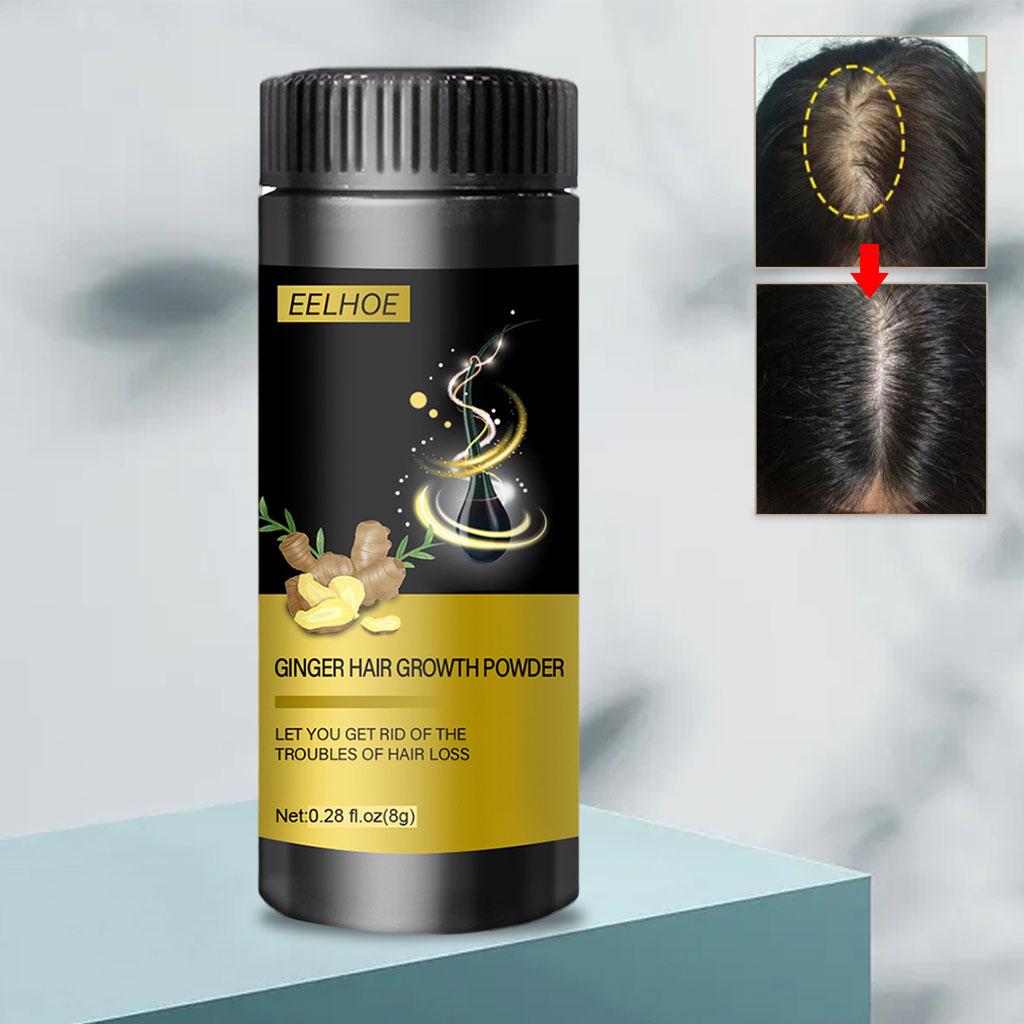 Ginger Hair Growth Powder Scalp Oil Control Promotes Thicker Hair Care Essence for Hair Care Prevent Thinning Prevent Dry Adults