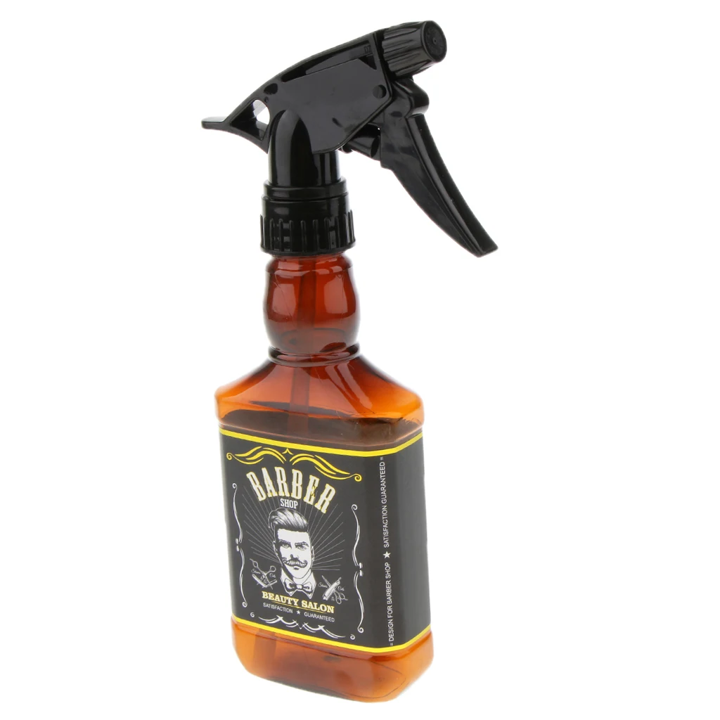 Retro Hair Spray Bottle 325ML Hairdressing Pump Sprayer Salon Barber Hair Tool Water Sprayer- Brown