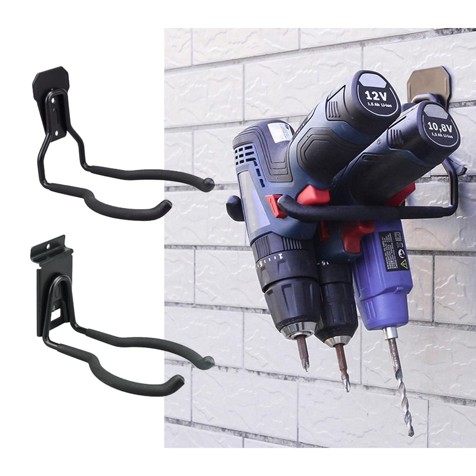 Gargae Hooks, Garage System Attachment Hooks Iron Heavy Duty Garage Storage Hooks for Large Power Tools, Chairs, Bikes, Ropes