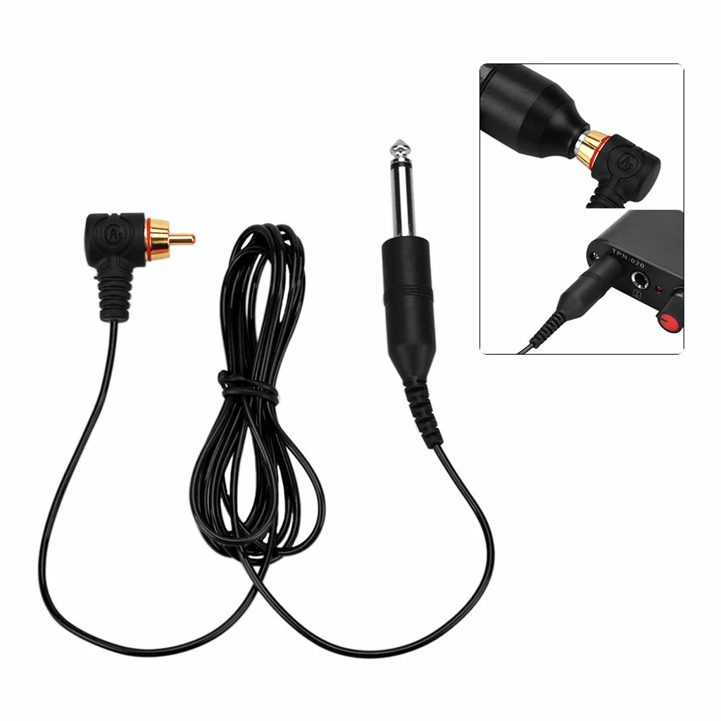 6ft Heavy Duty  Power Supply Hook Line RCA Connector Clip Cord Black