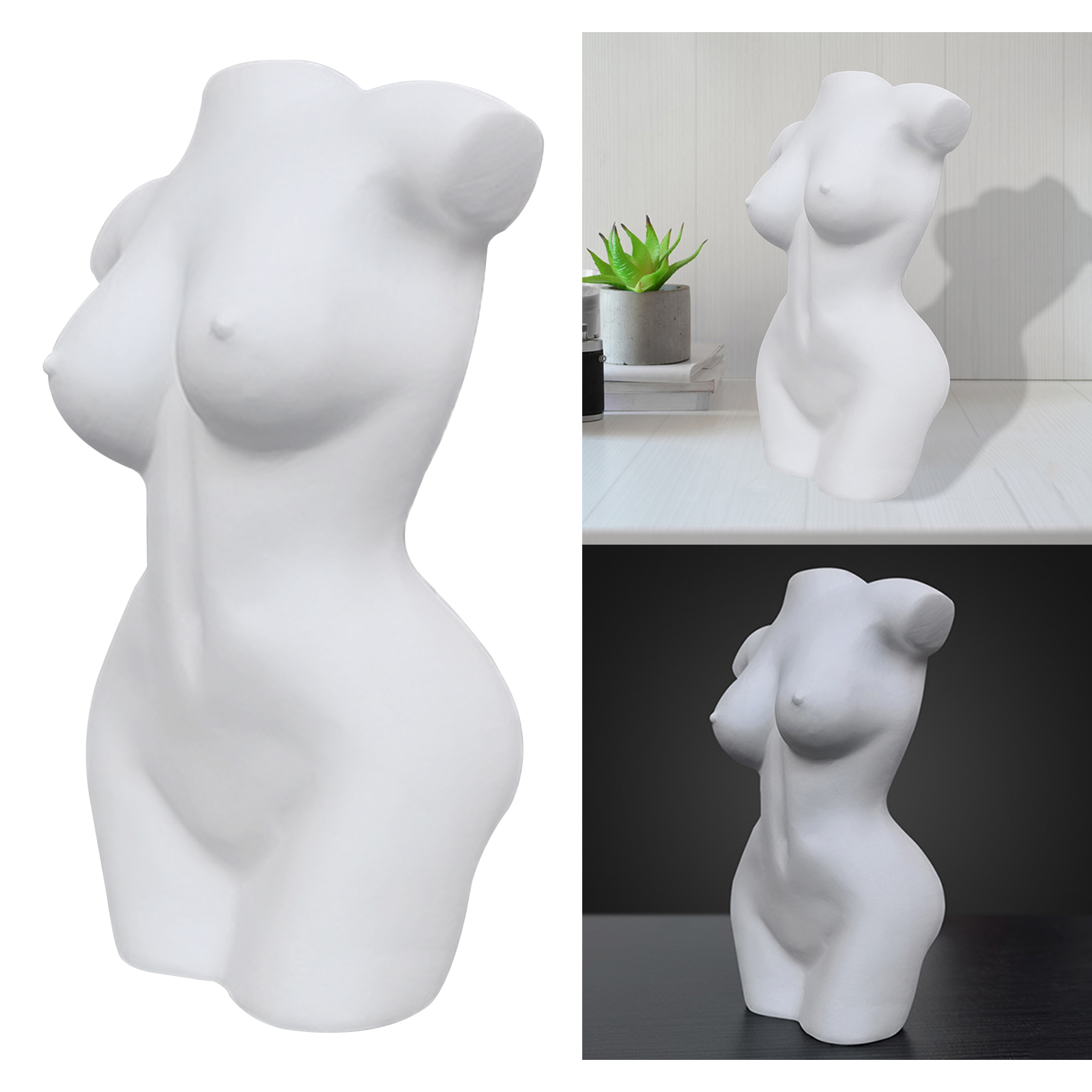 Art Human Body Vase Female Form Vase Flower Pot Plants Art Statue Office Desk Vase Decoration Home Dry Flower Vase Small