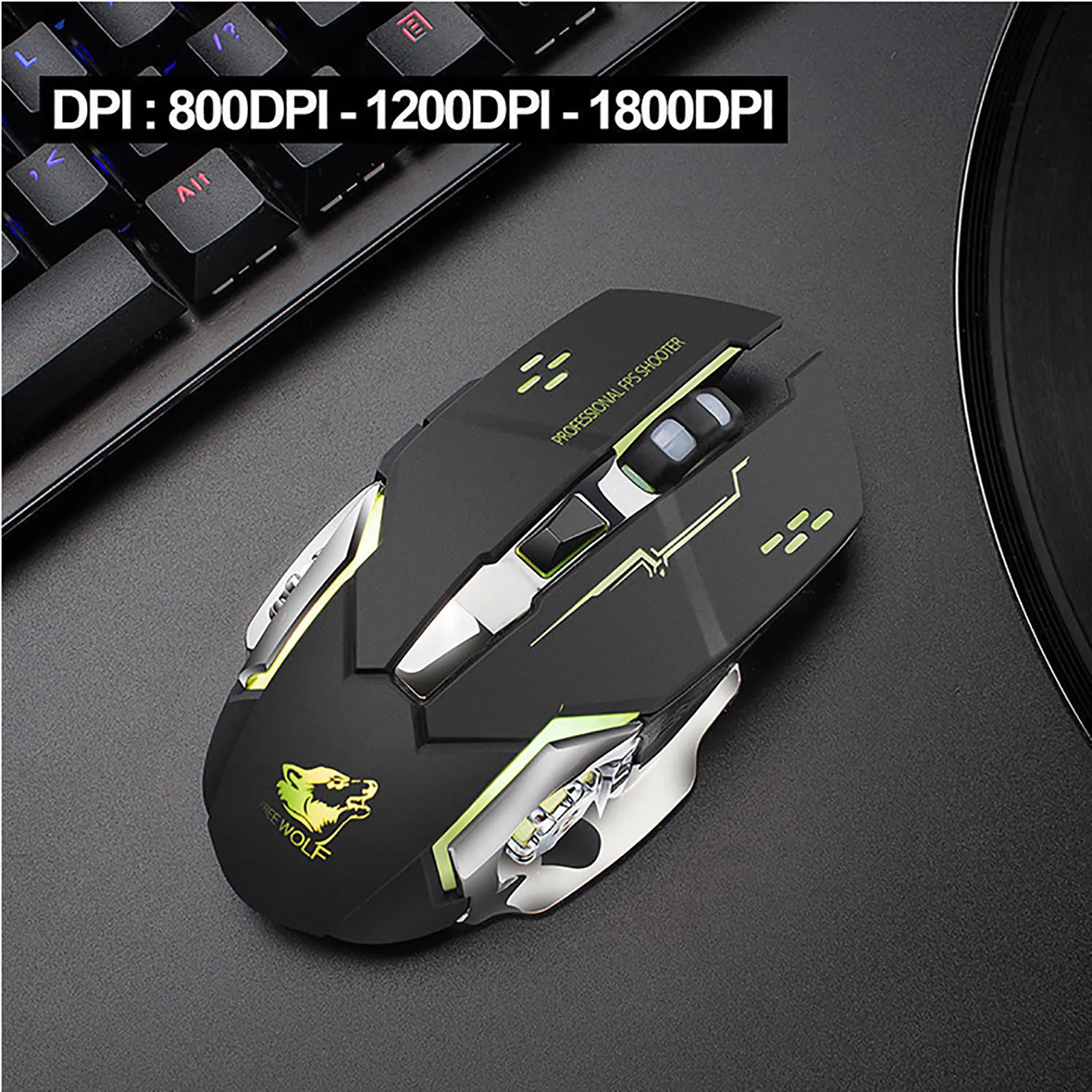top wireless mouse Free Wolf X8 2.4ghz Wireless Charging Game Mouse Office Luminous Mechanical Mouse Gamer Gaming Mouse Essential For Gamer For Lol cool computer mouse