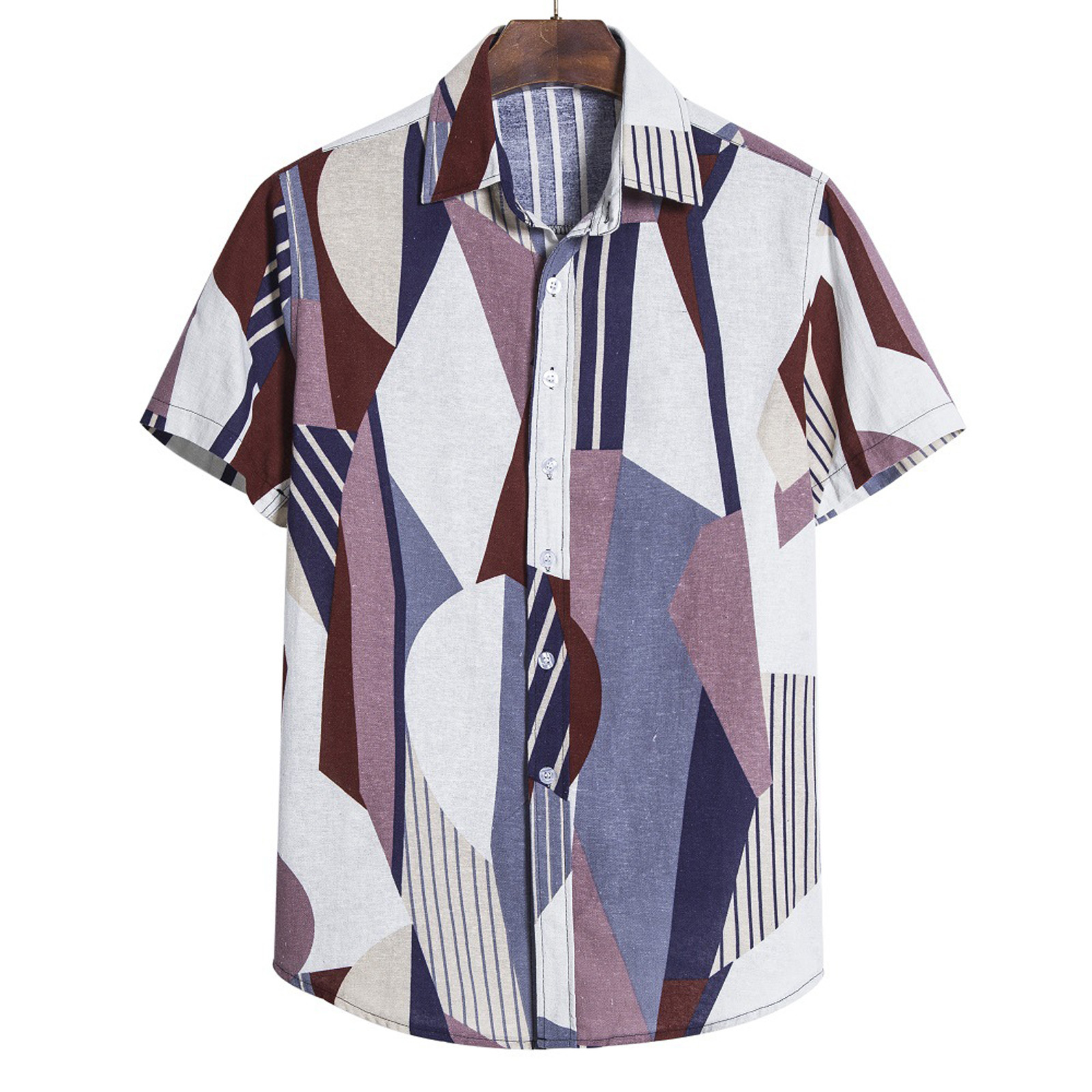 Kaus Pendek Kardigan Pria Hawaii Kaus 