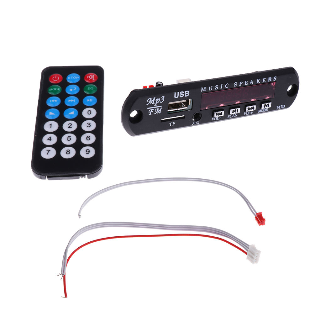 Wireless Car MP3 Decoder Audio Module 12V USB SD MMC Radio with Remote Control