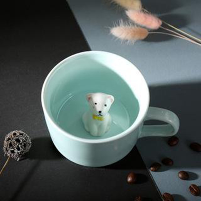 3D Coffee Mug Animal Inside 12 oz with Baby Cow - Pet Clever