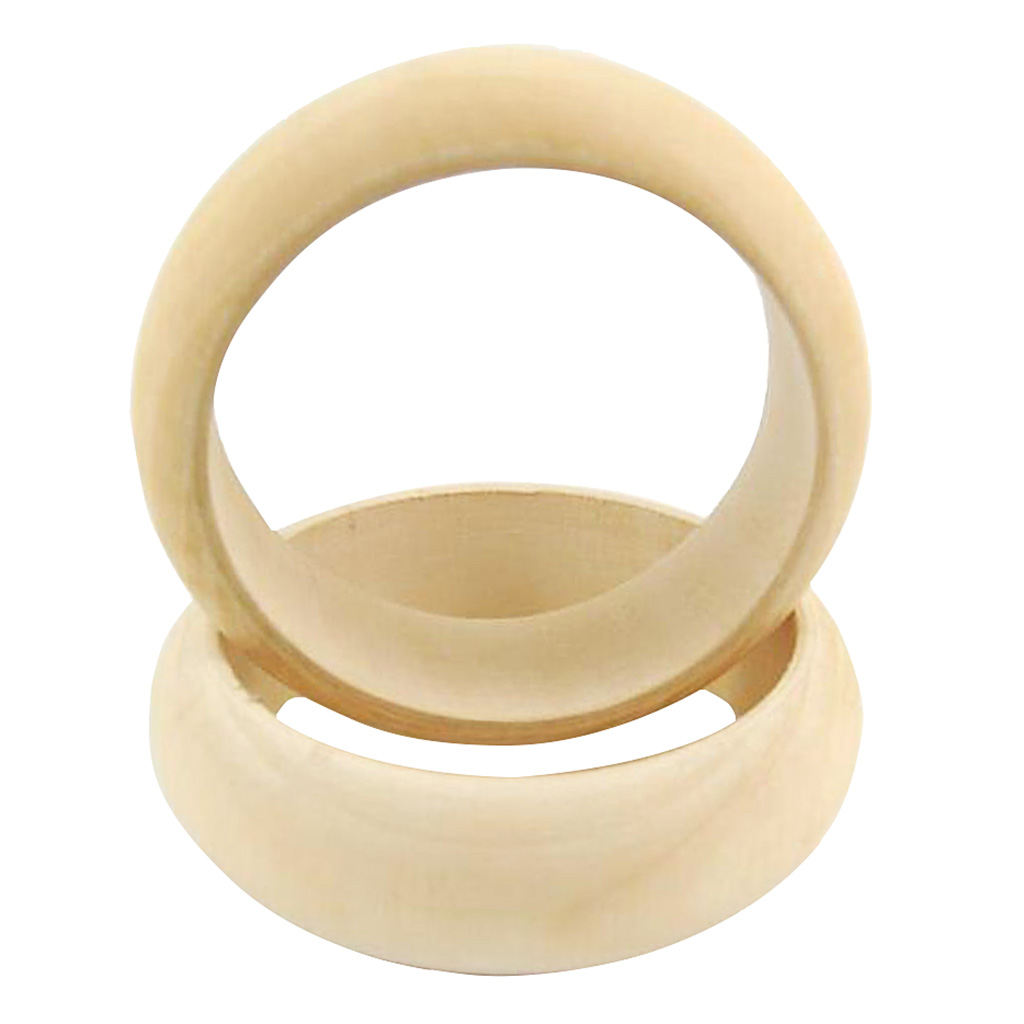 2pcs Blank Unfinished Wooden 8