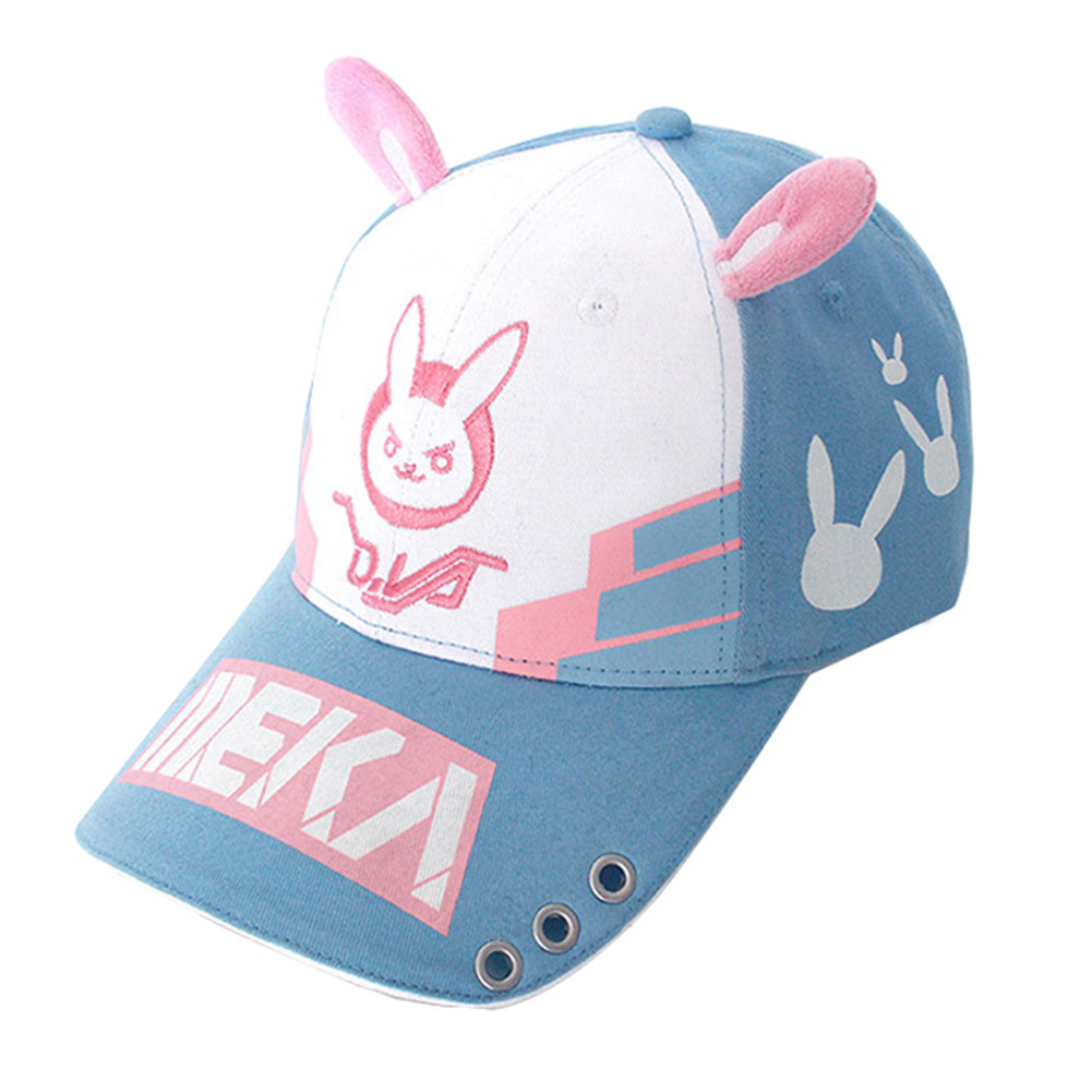 Hot Game Dva Hana Song Cos Hat Cute Rabbit Embroidery Baseball Cap