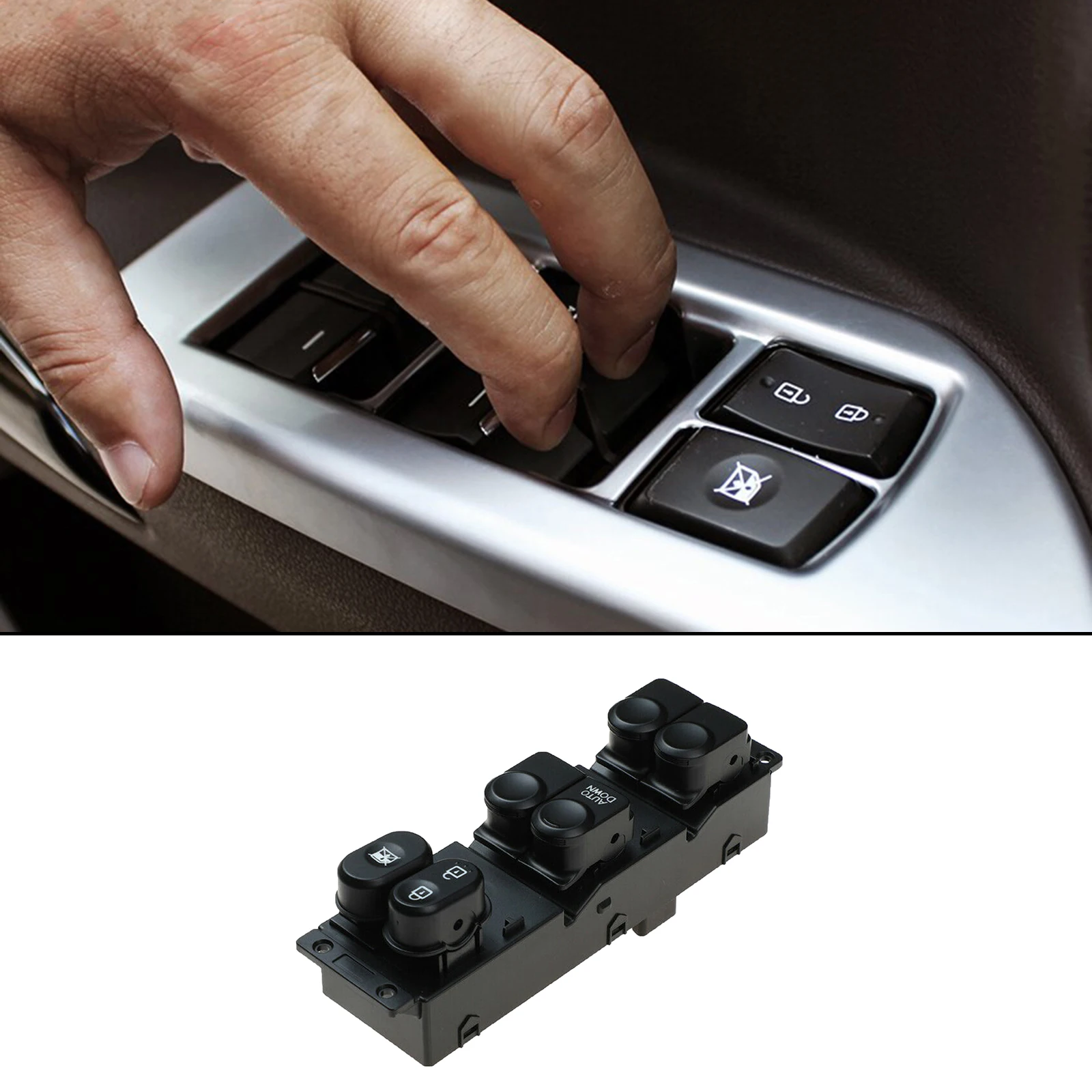 Driver Door Power Window Master Switch Compatible for Hyundai Accent 11-17 93570-1R111 93570-1R110 935701R110