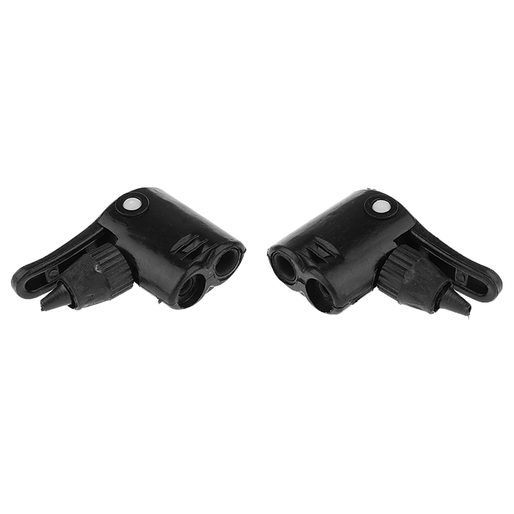 2pcs Bicycle Tyre Tube Replacement Dual Valve Adapter Head Foot Air Pump Adapter