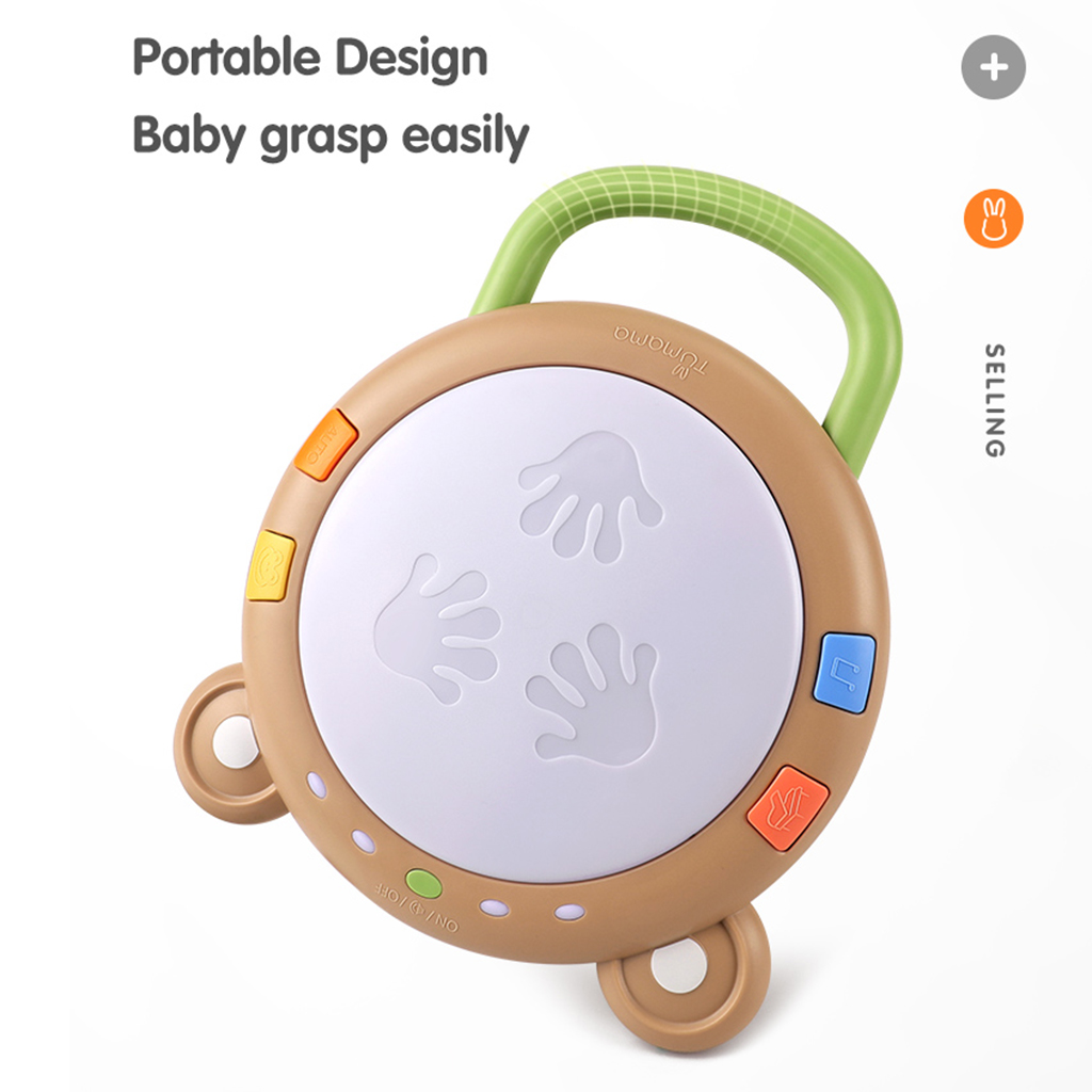 Baby Music Toy Infant Hand Drum Set with LED Light Beat Musical Toys Percussion Musical Activity Toys Early Develop Baby Gifts