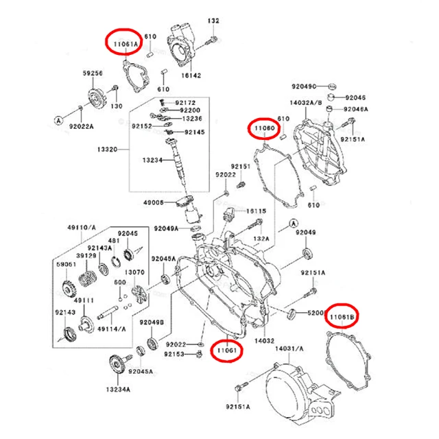 Clutch Cover Gasket For Kawasaki Kx80 98-00 Kx85 01-19 Kx100