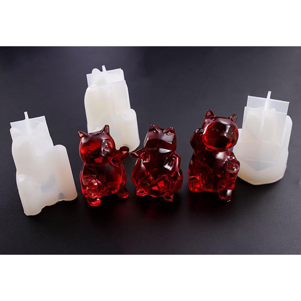 Fortune Cat Silicone Mold For Resin Casting Jewelry Making Tool