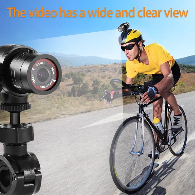MDHAND Full HD 1080P Sport Action Camera, Mini Sports DV Camera, Bike  Motorcycle Helmet Action DVR Video Camera Perfect for Outdoor Sports MS-F9