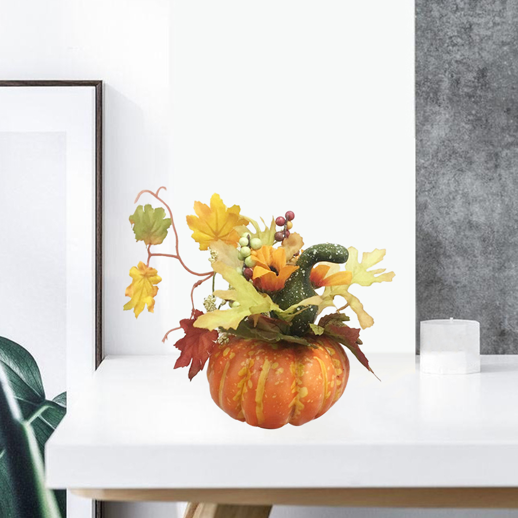 Halloween Artificial Pumpkins Pomegranate Wreath Harvest Fake Indoor Dinner Home Thanksgiving Party Photo Props Accents