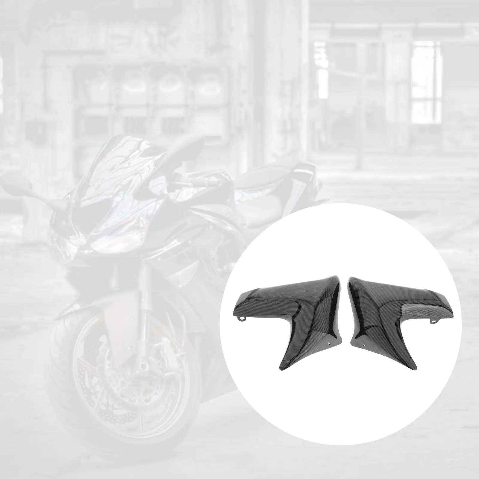 2Pcs Left & Right Radiator Cover Fairing Replacement for Kawasaki ER6N ER 6N 2012 2013 2014 2015 2016 Repair Parts