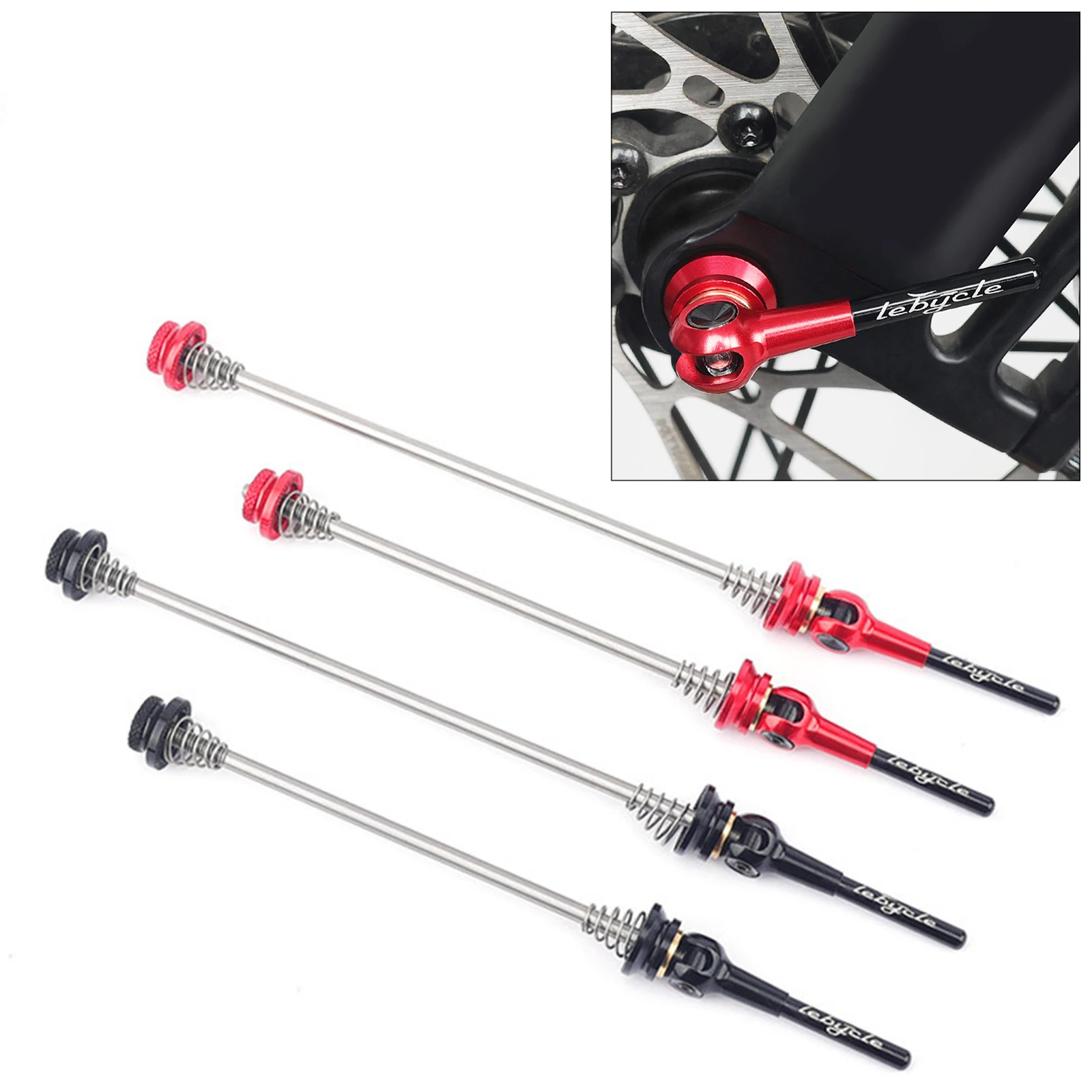1 Set Lightweight Titanium Bicycle Skewers Quick Release Ti-Axis Superlight Hub Front Rear Accessory Qr for MTB Bike Replacement