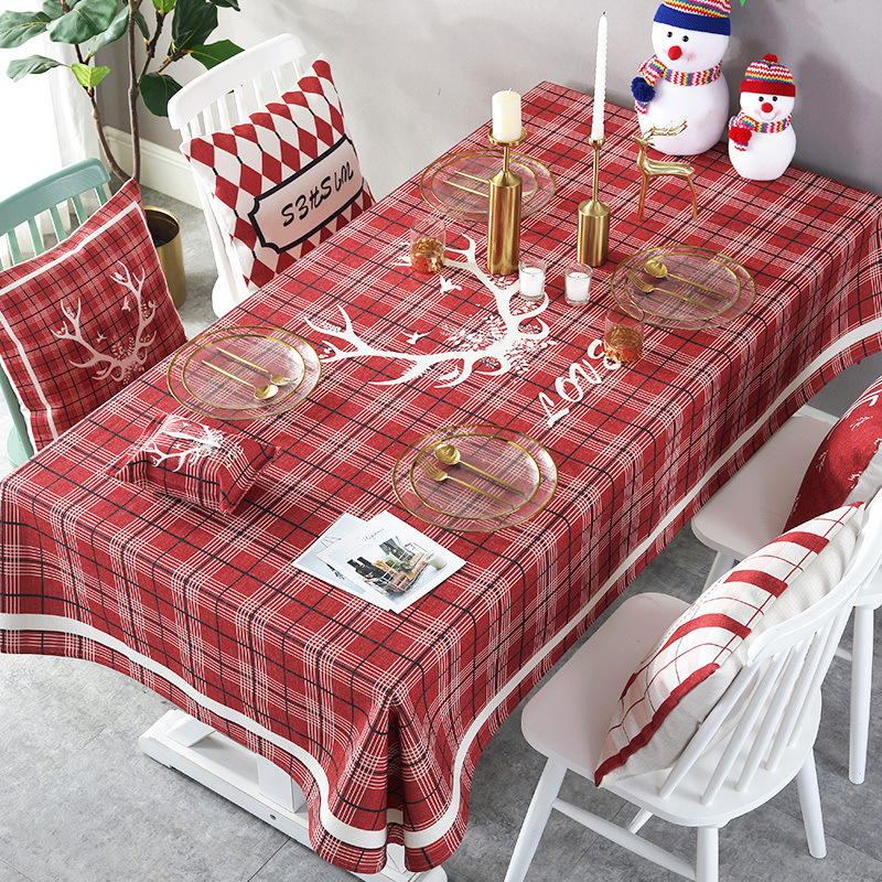 Скатерть шкаф. A Table with a Red Tablecloth.