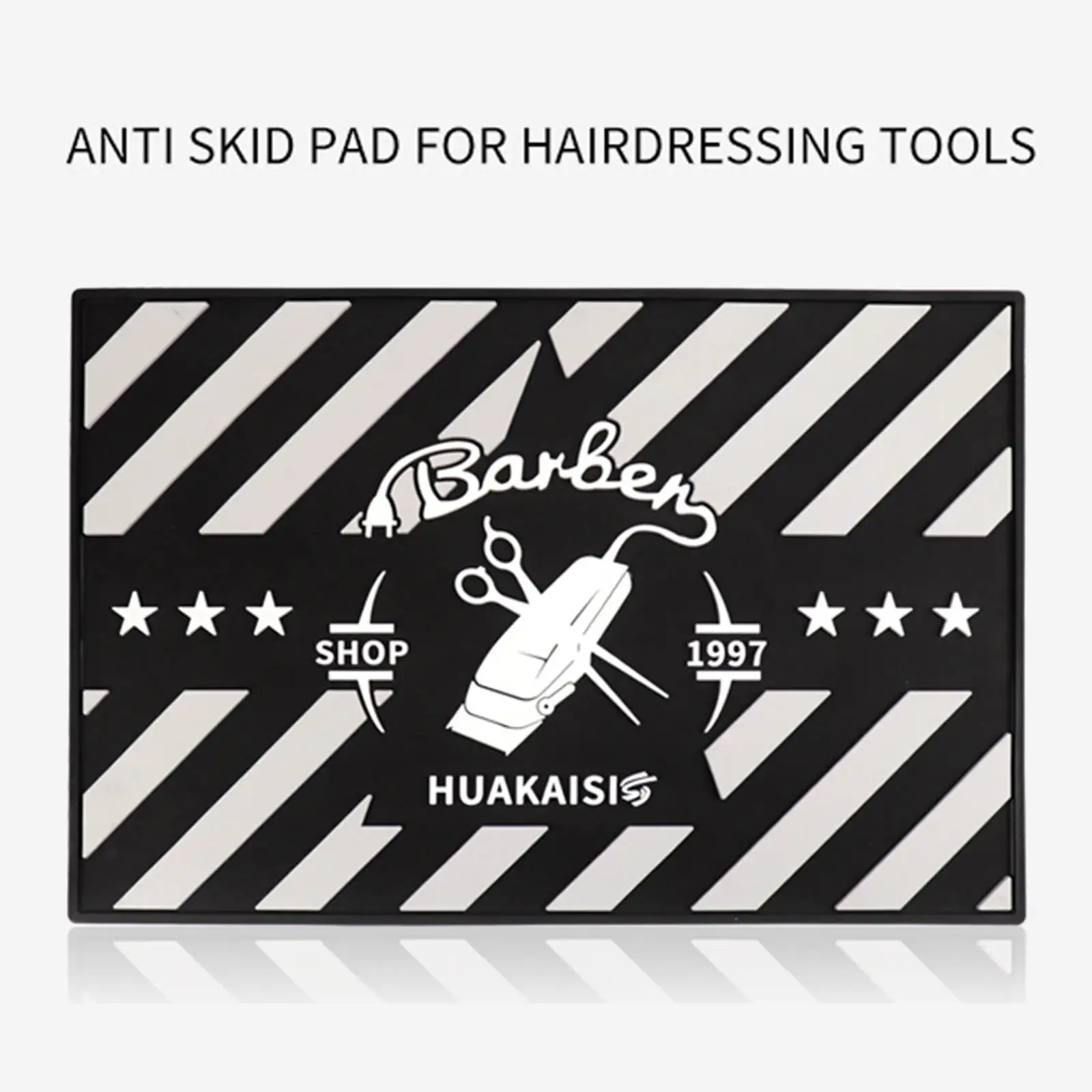 Hairdressing Tools Storage Pad Wear-Resistant Rectangle Tray Counter Silicone Mat Countertop for Hair Dryers Hair Clippers Comb