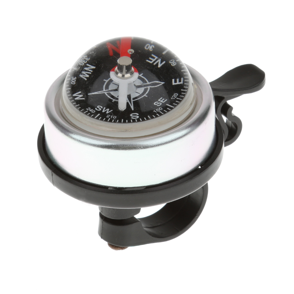 Red Bicycle Safety Compass Bell Bicycle Bike Ring Alarm Bell Compass Alloy & Plasitc Bell