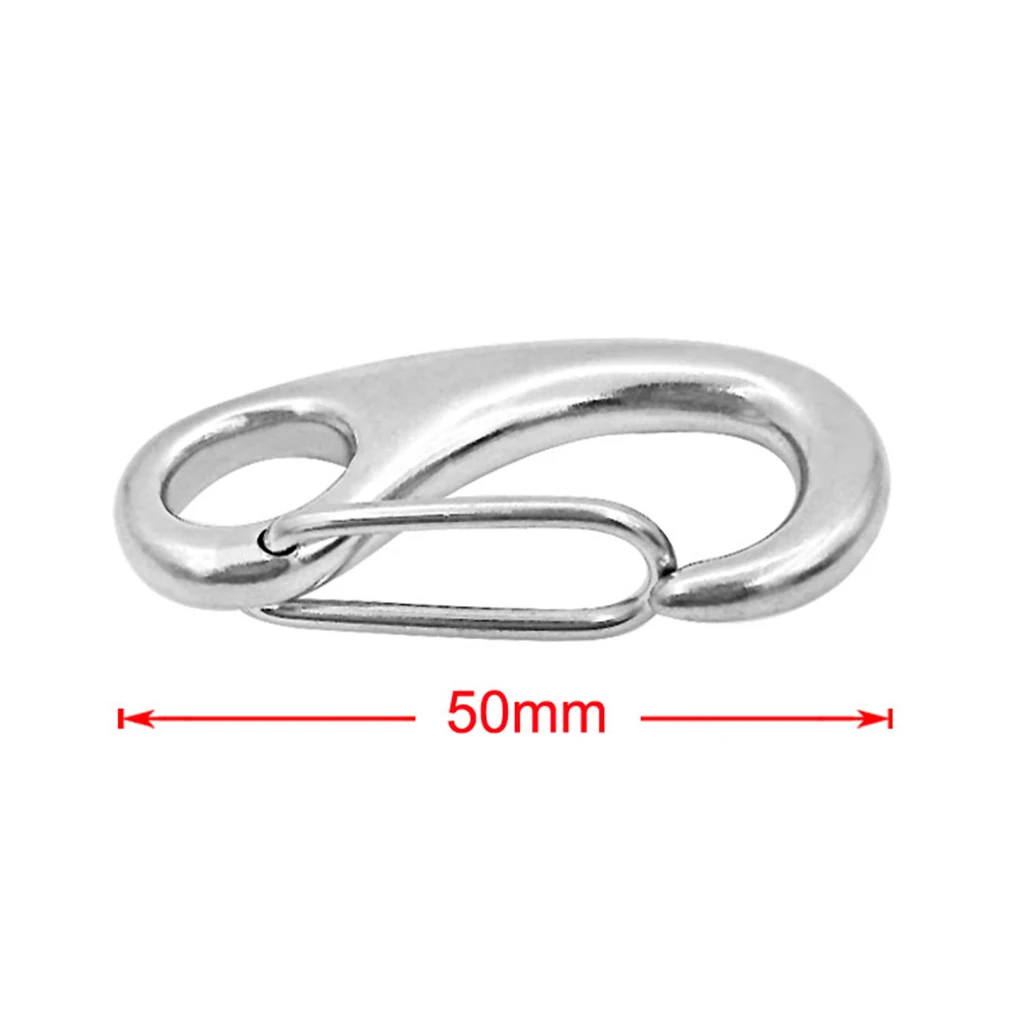 2" Indoor 50mm Spring Gate Snap Hook Clip for Dog Leash Carabiner Camping