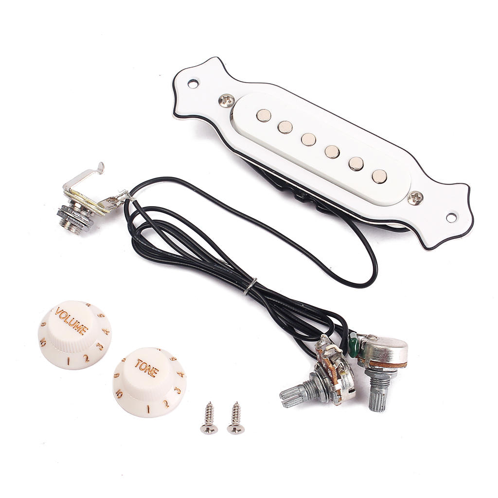 1 Set of 6-String Pre-Wired Guitar Pickup with Volume And Tone Knobs for Electric