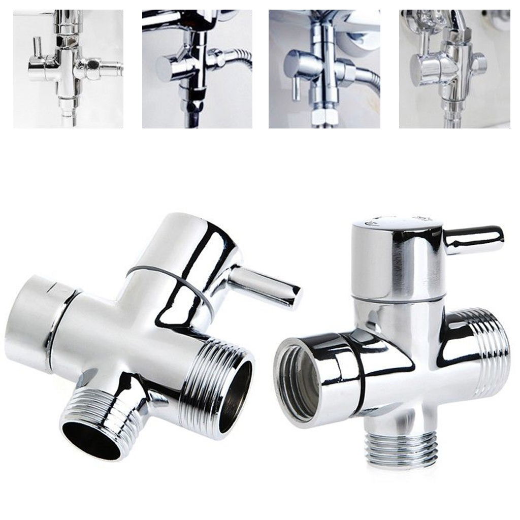 2.5cm 2cm Outlets T-adapter Valve 3 Ways Splitter For Diverter Bath Toilet Bidet Sprayer Shower Head