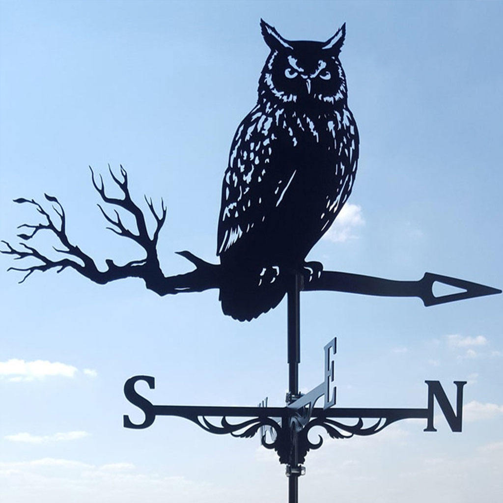 Weather Vane Crafts Durable Decor Ornament Easy Install Stainless Steel for Garden Fence Mount