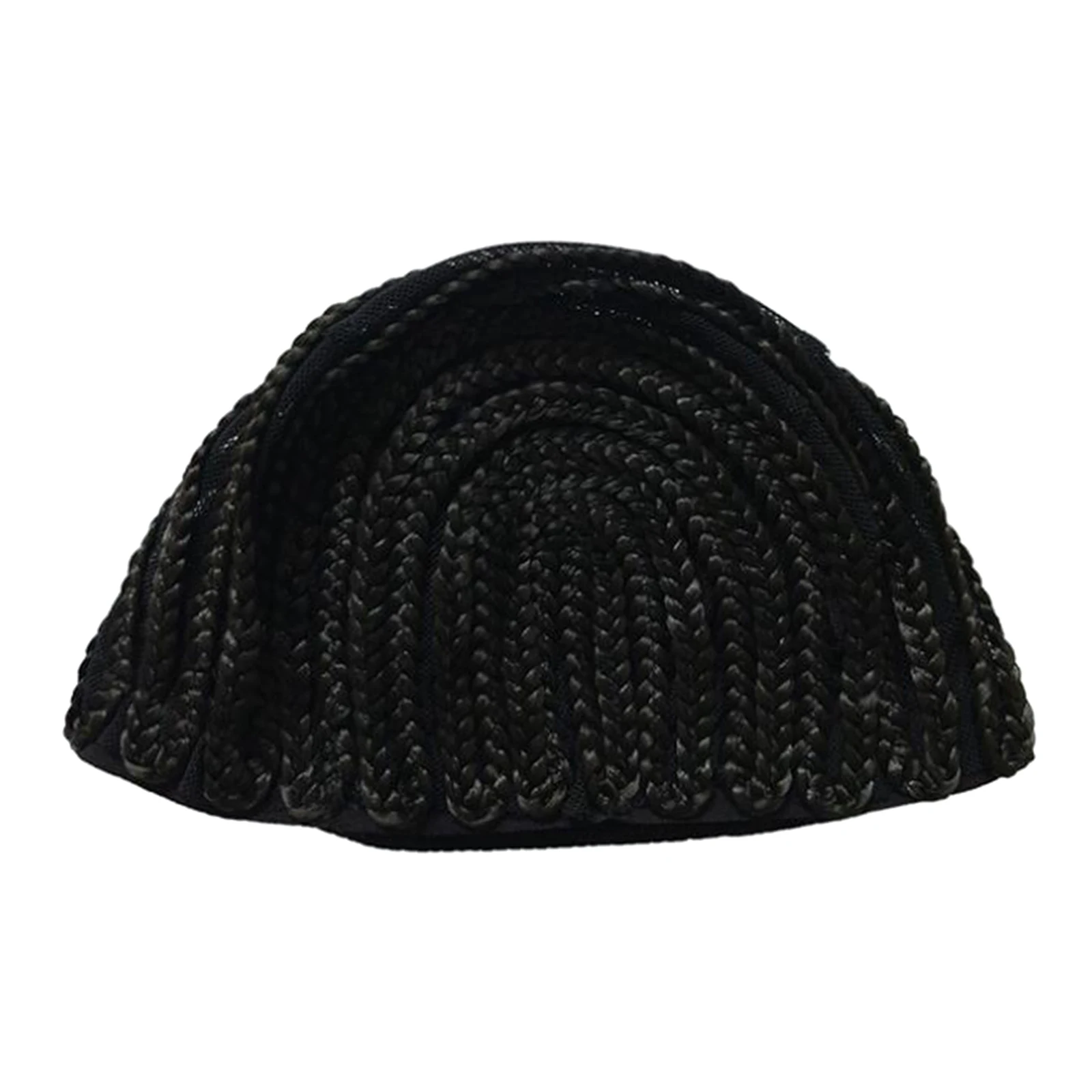 Adjustable Braided Wig Caps Durable Stable Black Braiding Wigs Cap Free Size, for Both Professional Use and Home Use