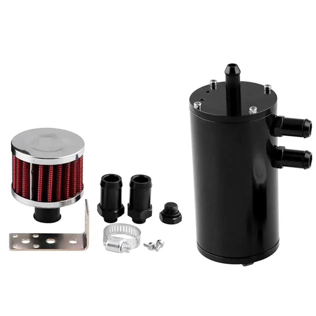 Oil Catch Can Reservoir Breather Filter Aluminium W/Filter For  Acura
