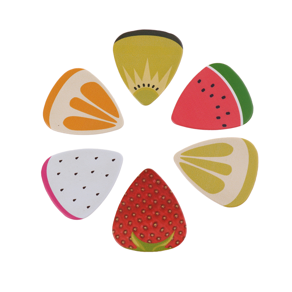 12pcs/pack Painted Colorful Pick Plectrum Guitar Ukulele Bass Accessories