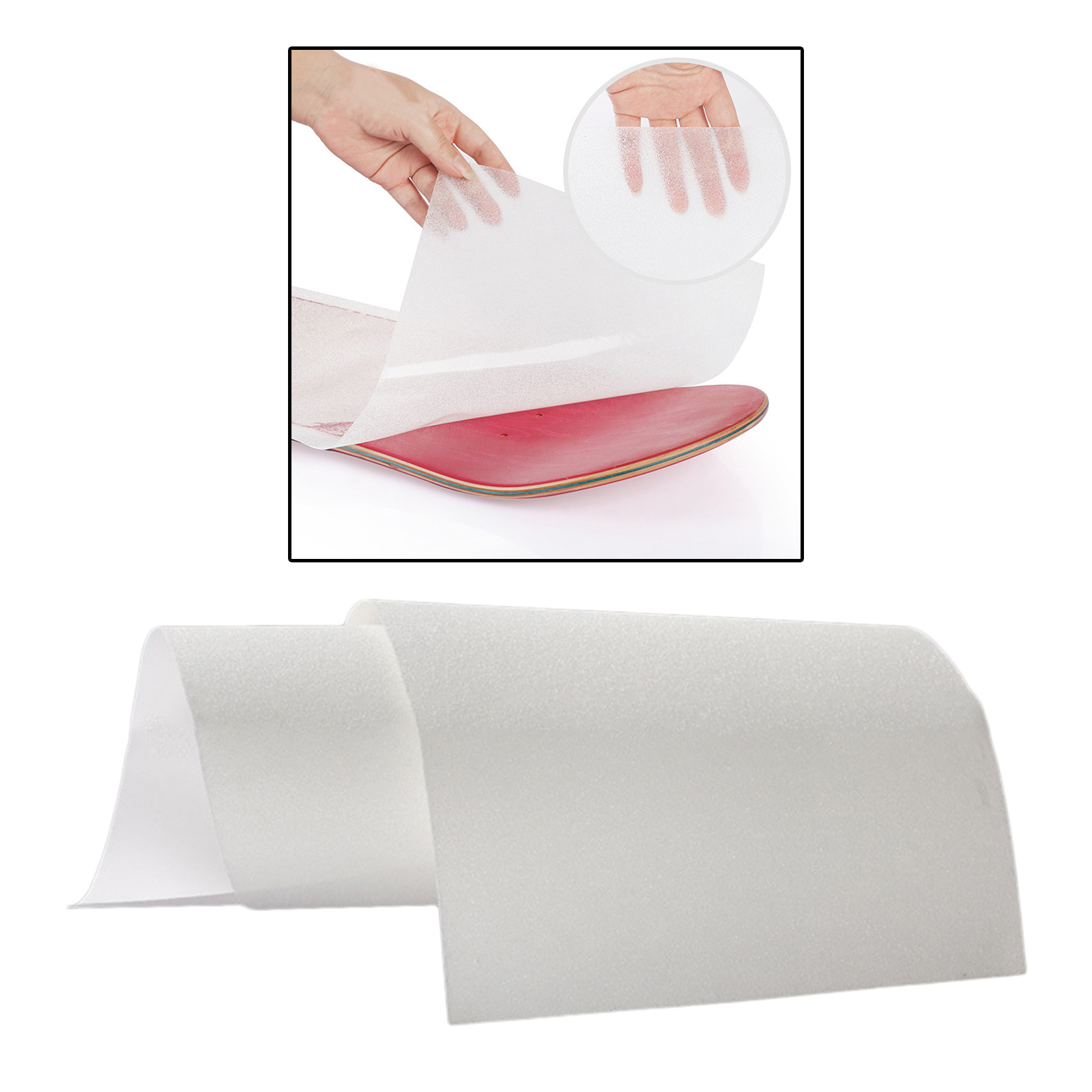 PVC Longboard Sandpaper for Skateboard Deck Clear Skate Scooter Sandpaper Sticker Skateboard Thickened Grip Tape 33 x 9.4inch