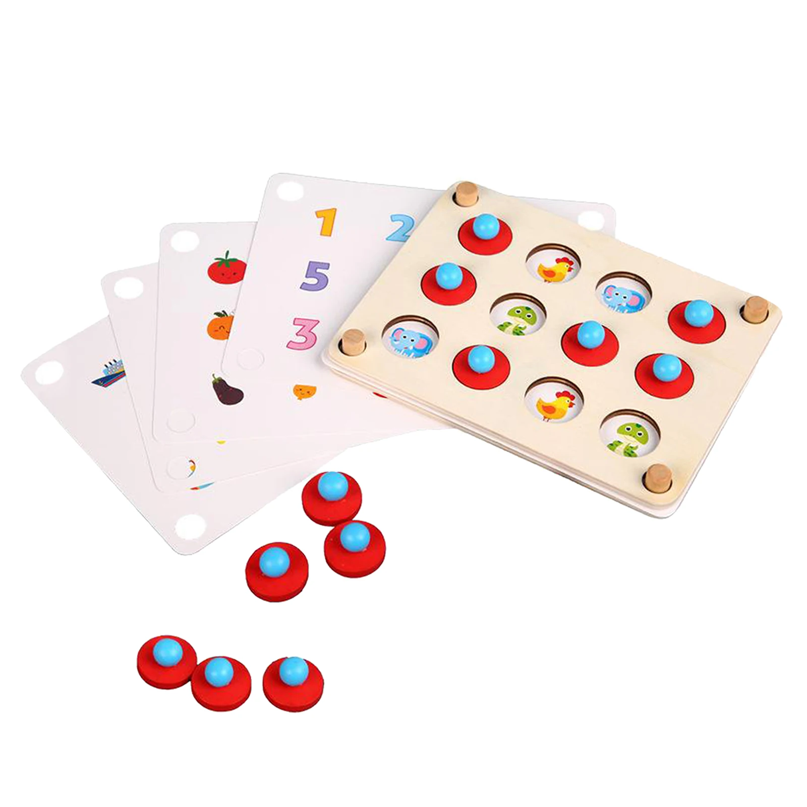 Montessori Toys Interaction Game for Parent-child Memory Match Chess Party Game Wooden Toys Early Educational for Children
