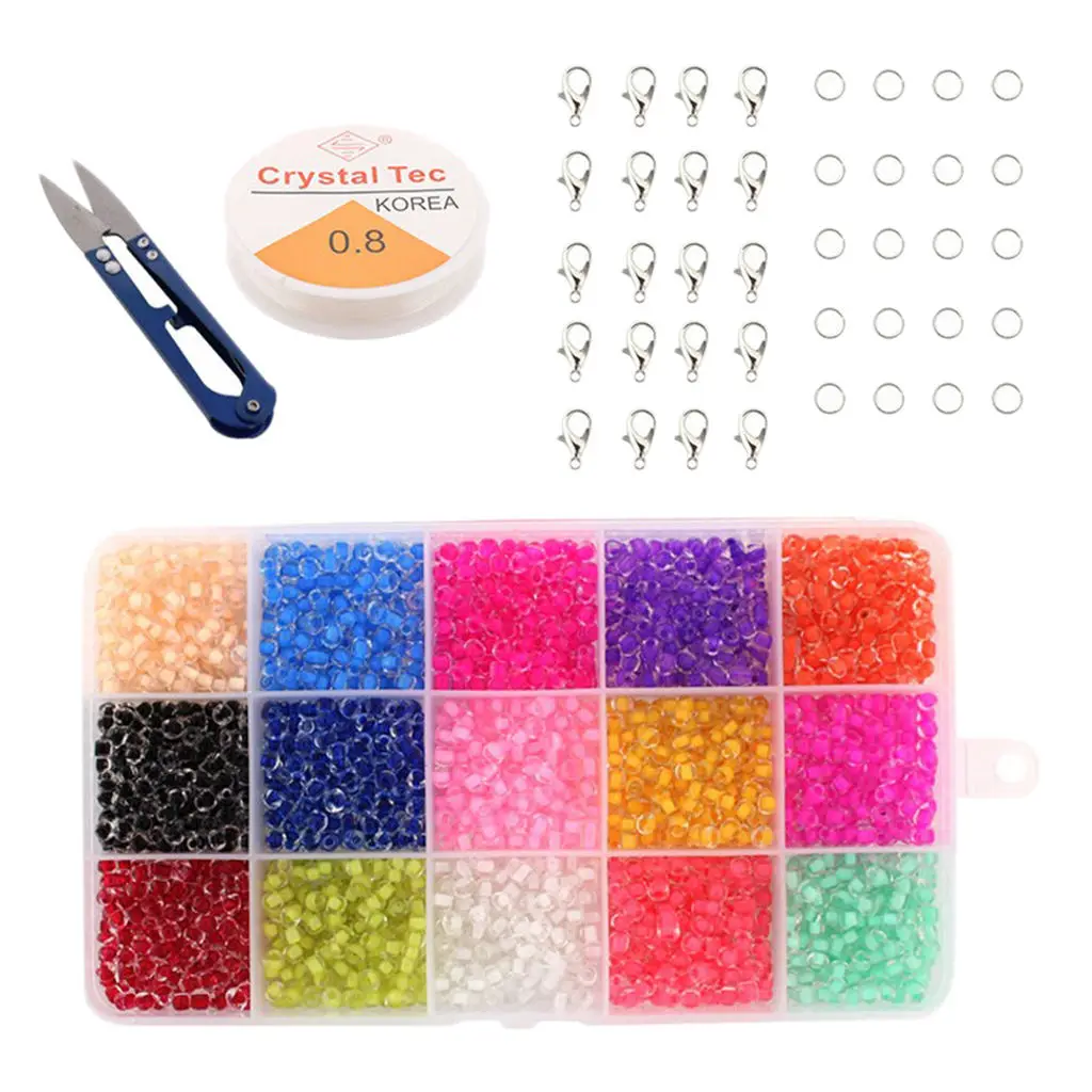 Bead Kits For Jewelry Making - Craft Beads W/ Lobster Clasp Opne Jump Rings