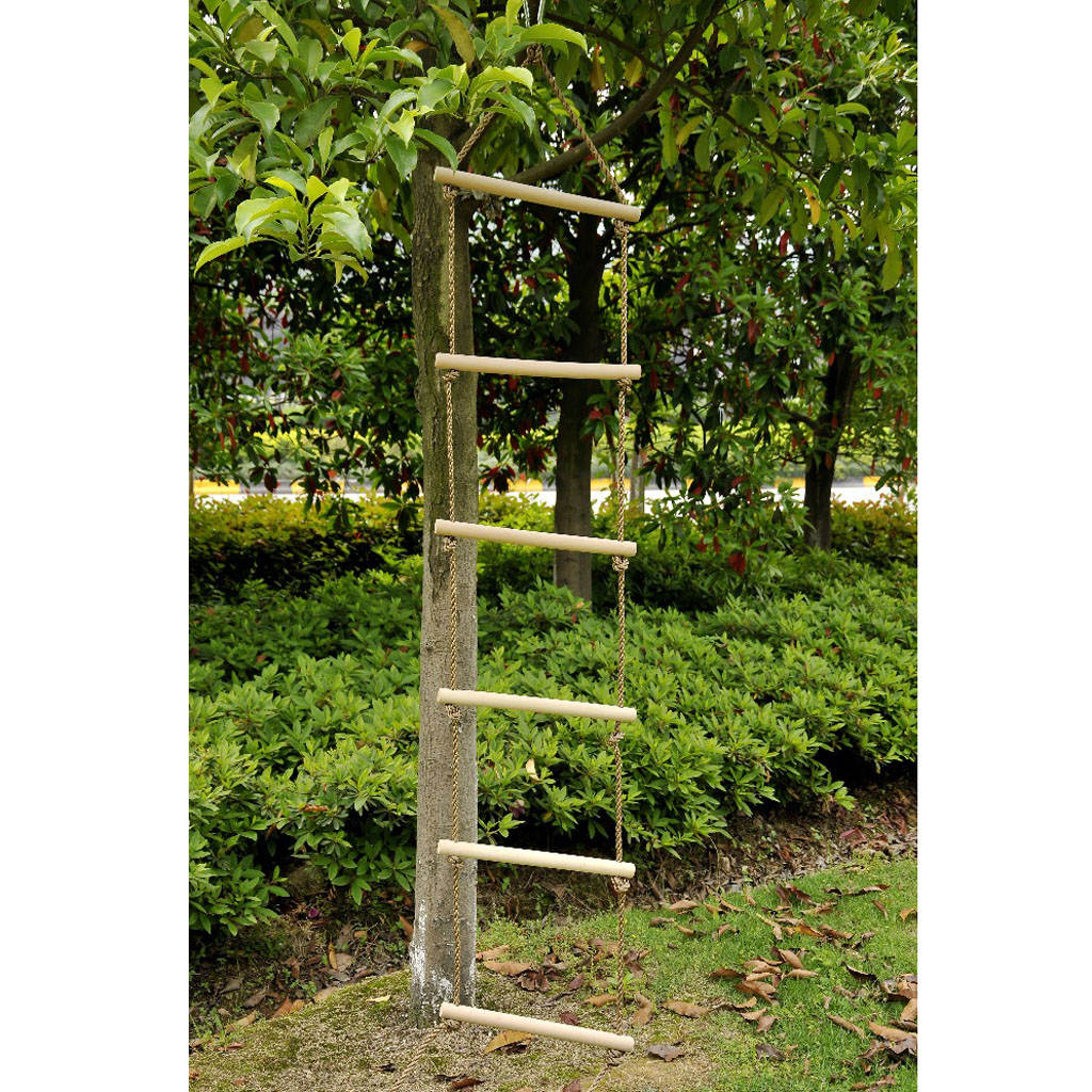 Climbing Rope Ladder for Kids - Backyard Outdoor Exercise Equipment -  Slackline Ladder, Playground Rope Ladder for Swing Set