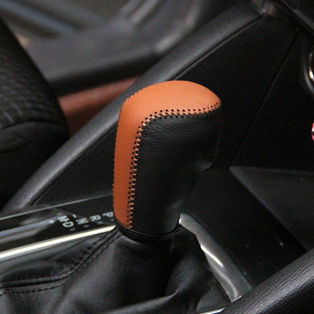 KIQI ZU Auto Interieur Leder Schaltknauf Abdeckung Halsbänder für Mazda 3 Axela Atenza CX-5 CX-4 CX-3 CX3 CX5 auto-deckt – Detail 1