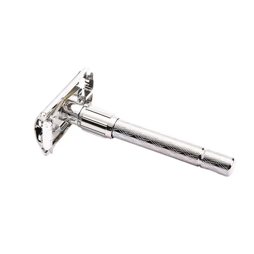 Adjustable Double Edge Metal Shaving Safety Razor Classic Long Handle for Home Use Beard Adjustable Double Edge Metal Shaving Safety Razor Classic Long Handle for Home Use Beard