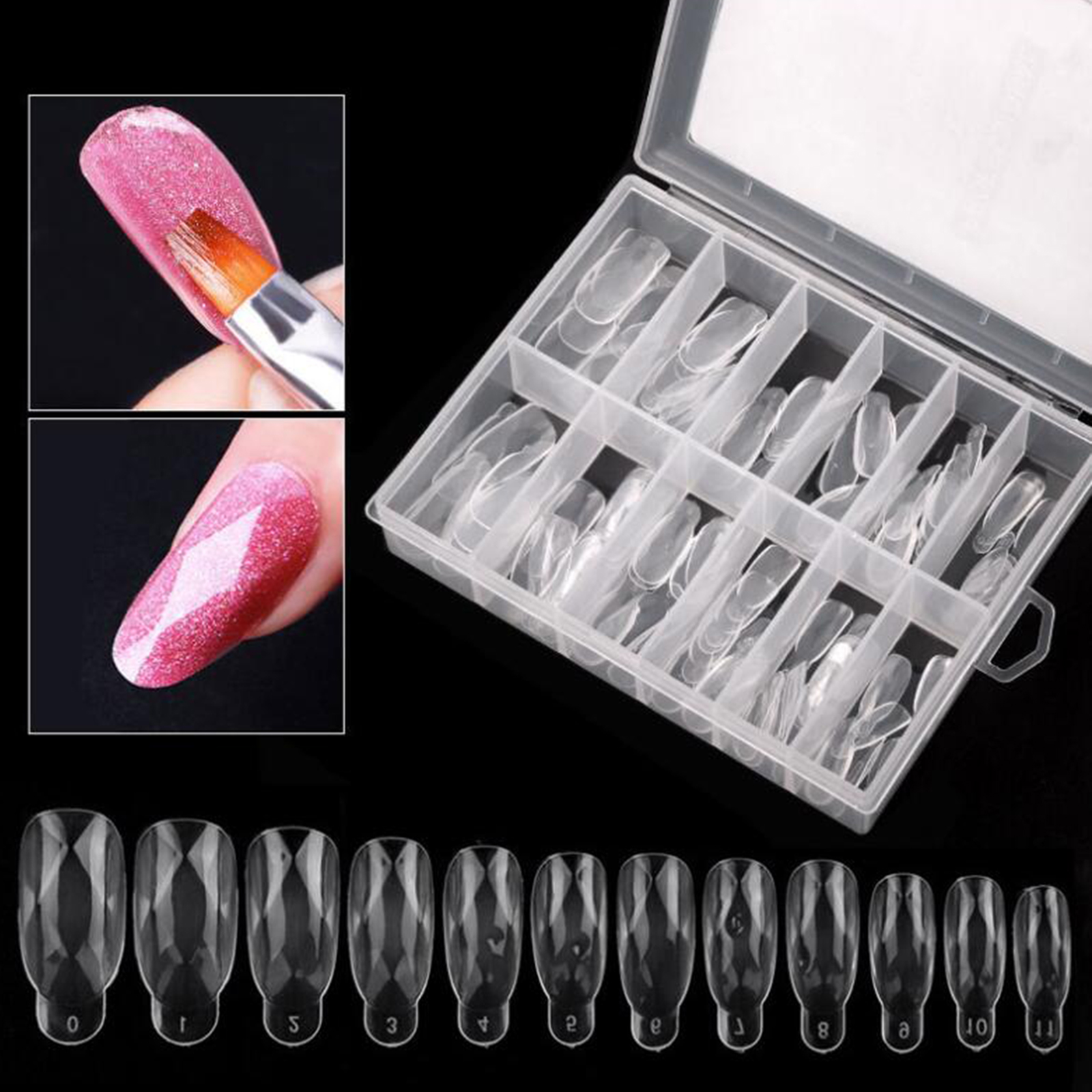 120pcsNail Form Mold Diamond Shape Nail Tips Manicure Home Use Tools Quick Building Artificial Model Dual Drop Shipping