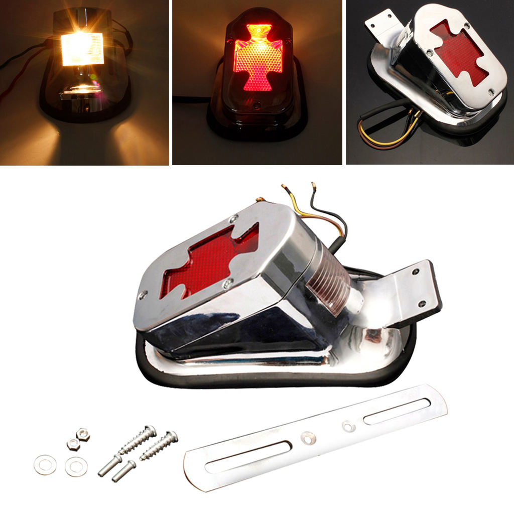 Motorcycle Brake Taillight Red Turn Signals Running Light DC12V for Harley, Easy