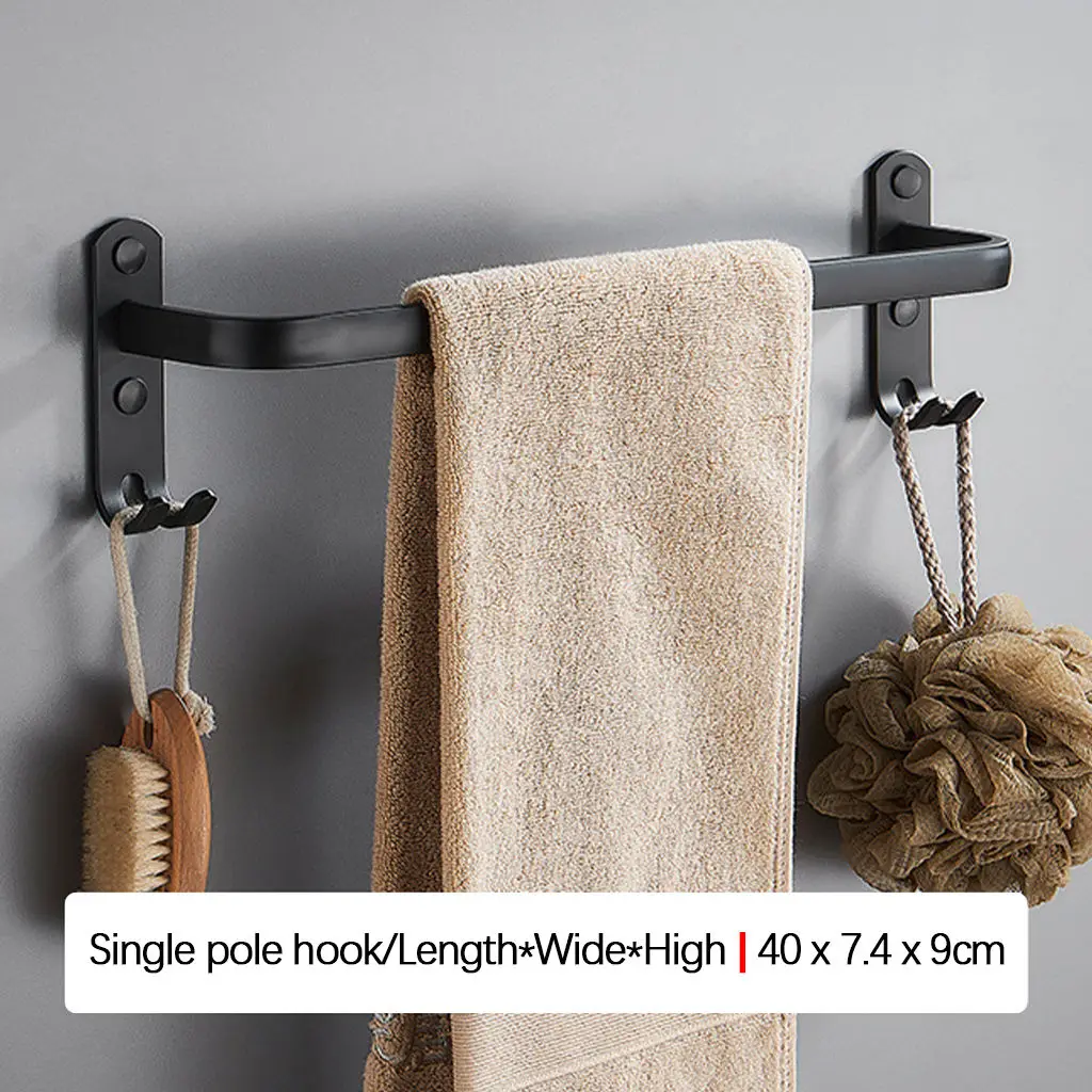 Bathroom Towel Rack, Towel Bar, Aluminum Alloy Bath Towel Rack Bathroom Towel Bar Holder