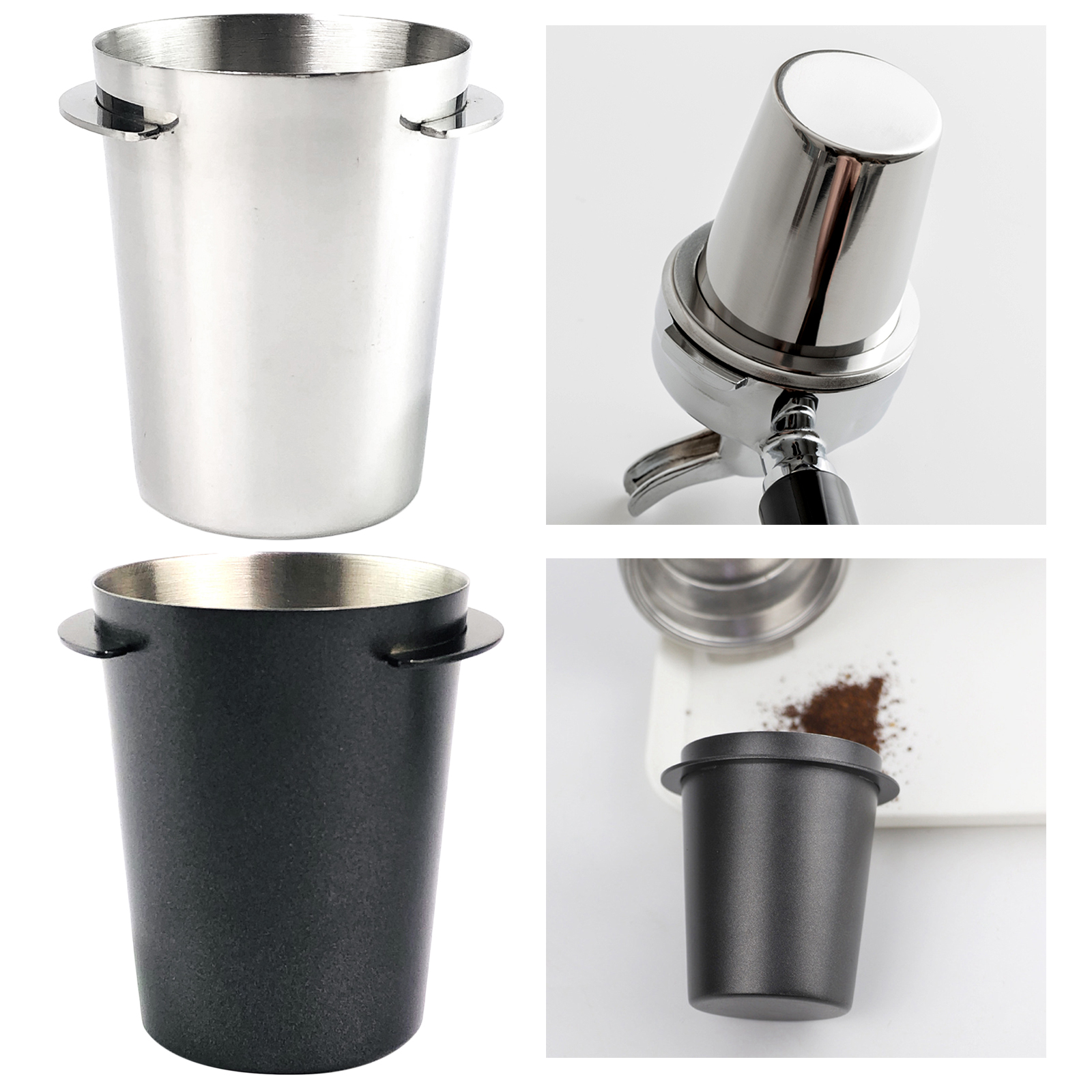 Stainless Steel Coffee Dosing Cup Powder Feeder Fit For Espresso Machine