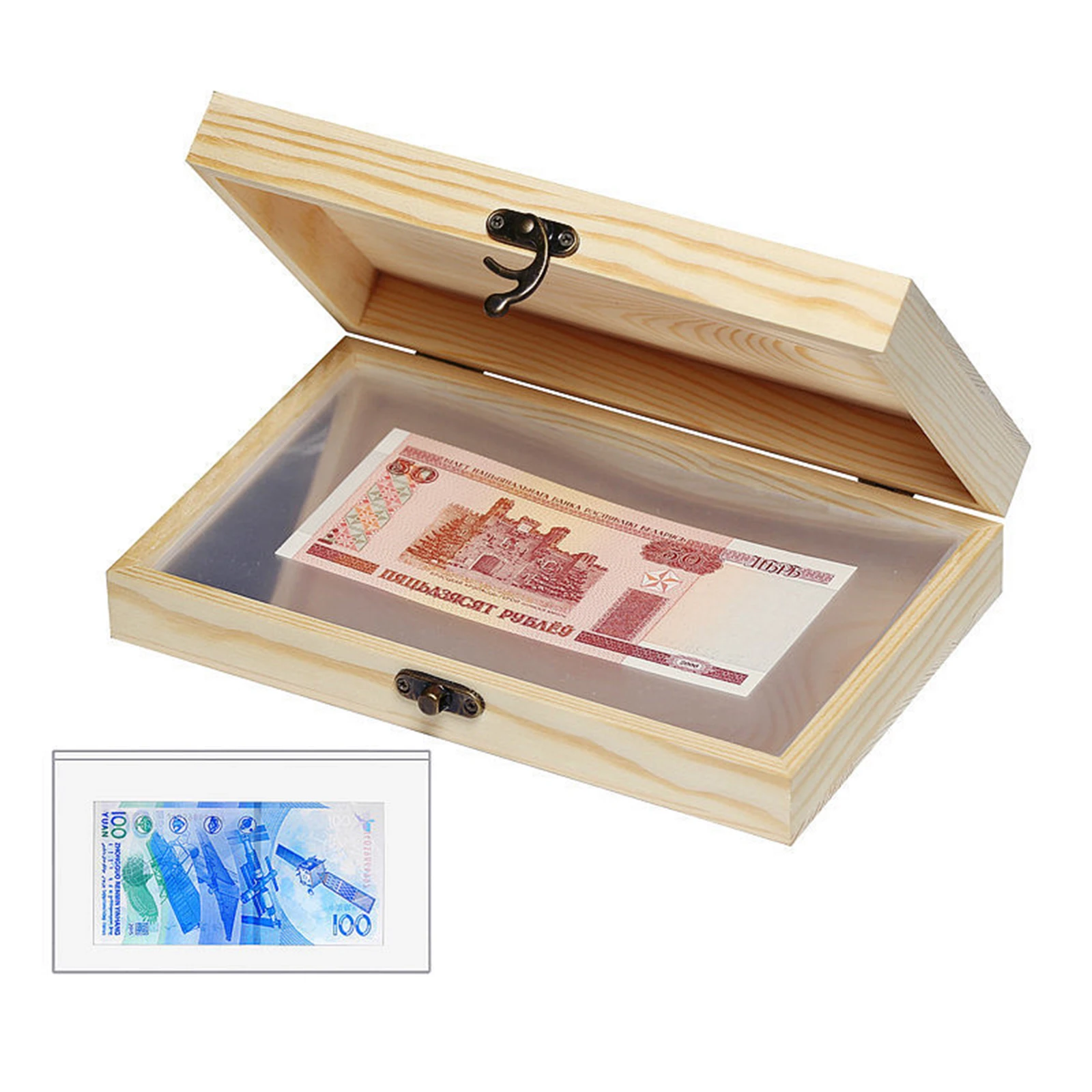 Paper Money Storage Case Holder Album Banknotes Currency Collection Box Save Space