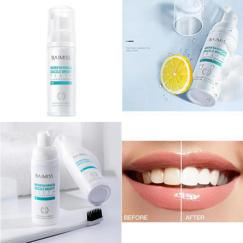 Pressing Type Mousse Toothpaste Foam Whitening Toothpaste Fine Mousse Foam Deep