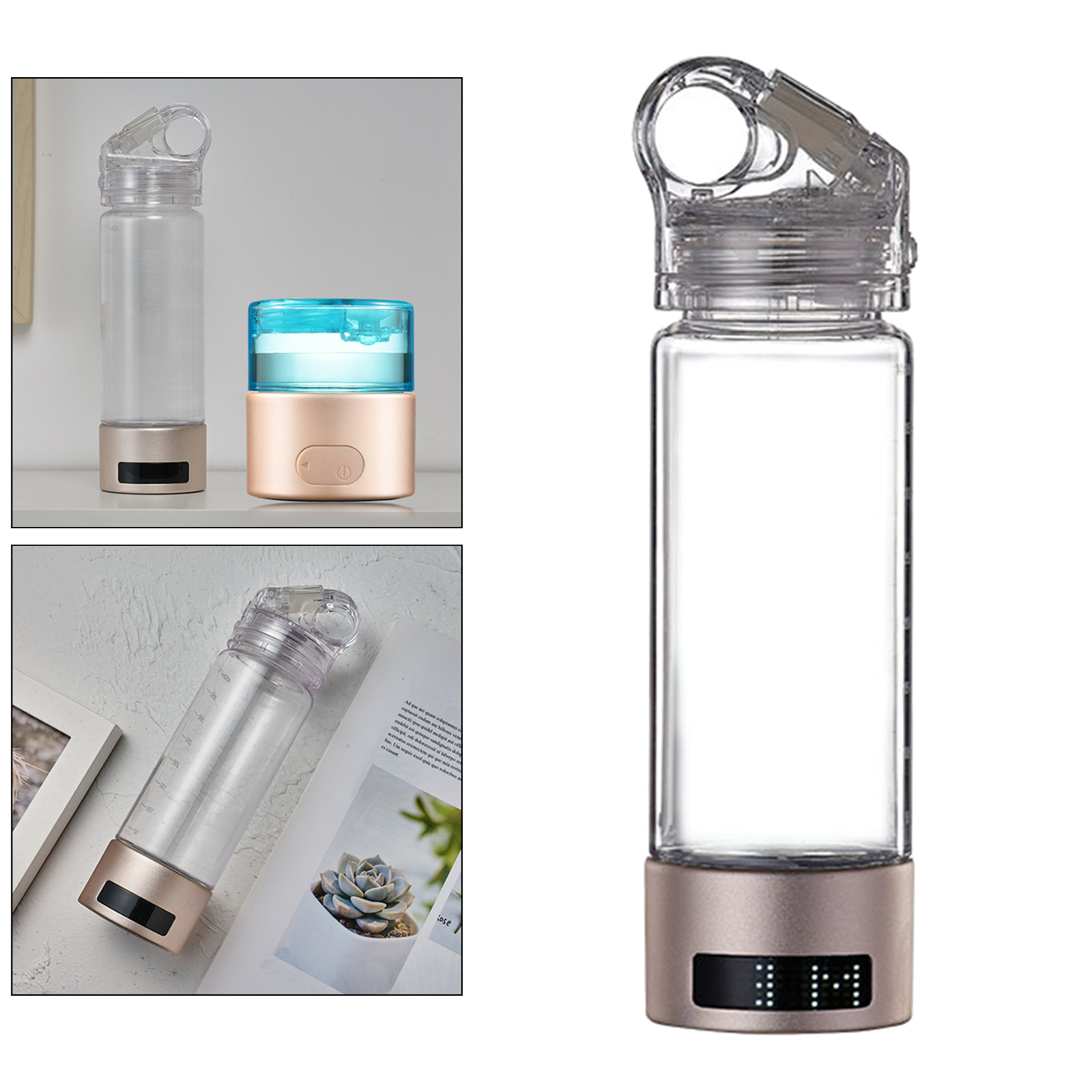 Hydrogen Water Bottle 400ml Hydrogen Rich Water Maker Ionizer for Family Use